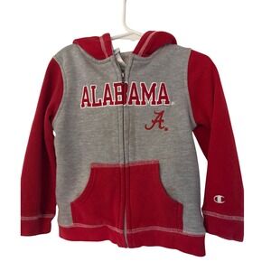 Champion Alabama Crimson Tide Kids Zip Up Hoodie Grey Red 3T NCAA Sweatshirt